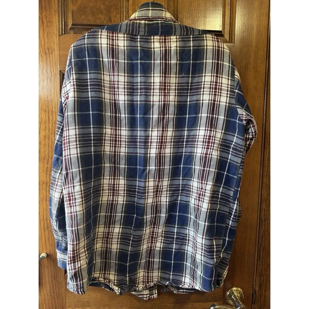 Vintage Mr Leggs Plaid Flannel Shirt Mens M 15-15.5 Made in USA Grunge Workwear